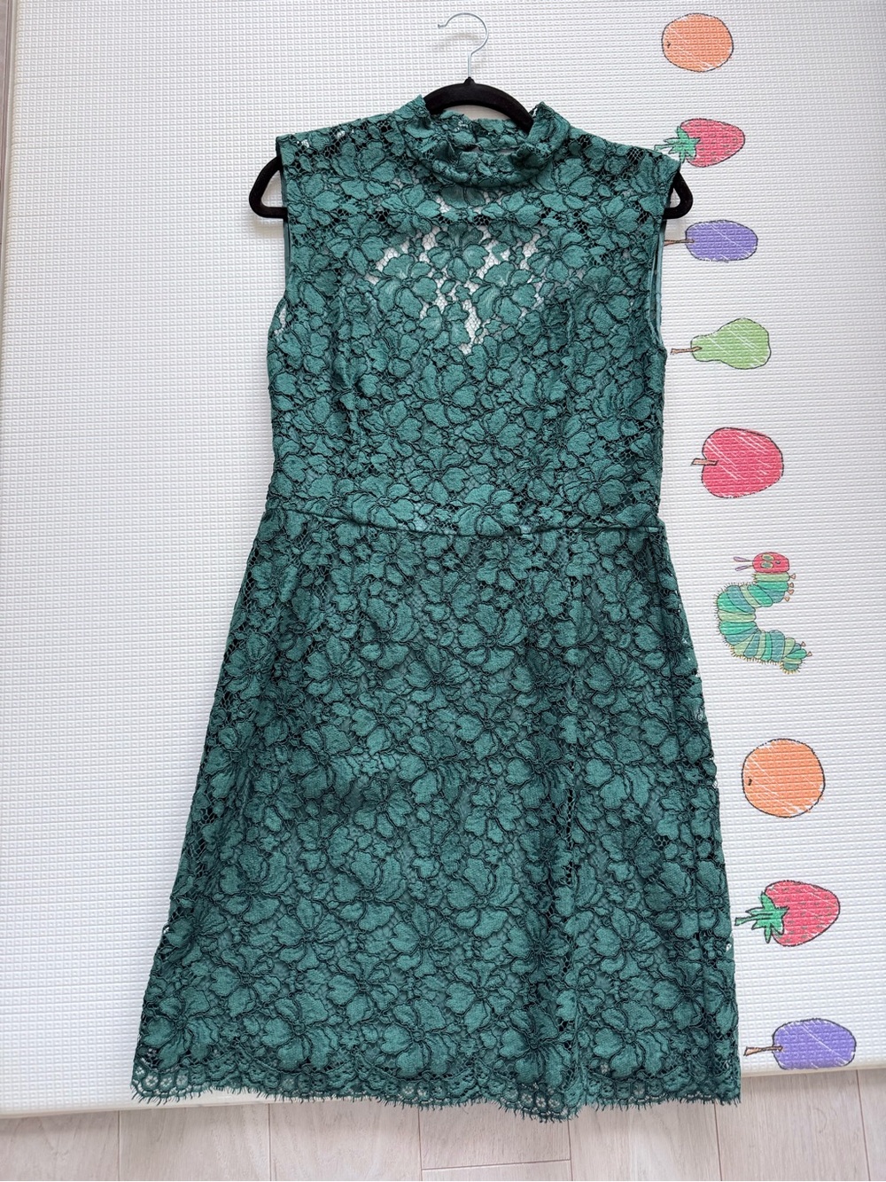 Sandro Teal Lace Dress